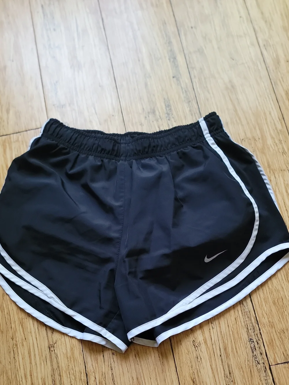 Nike Black Running Shorts with White Trim